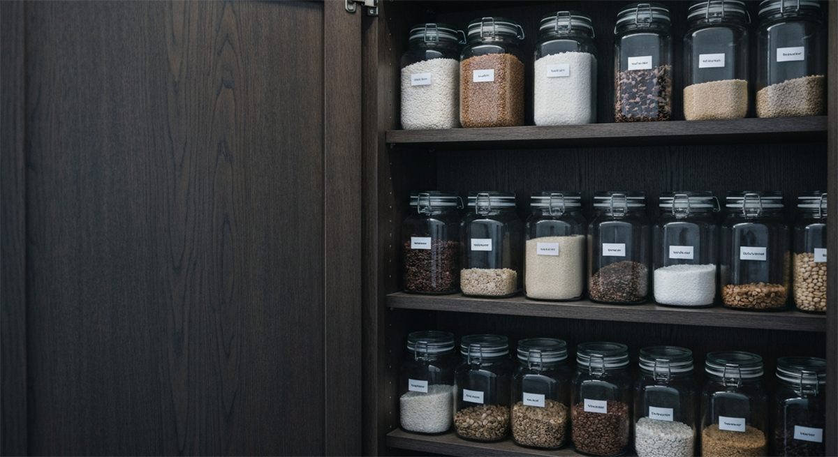 Kratom stored in a cool dark pantry away from light